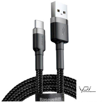 USB Cable Baseus Cafule Type-C (CATKLF-BG1) Black 1m