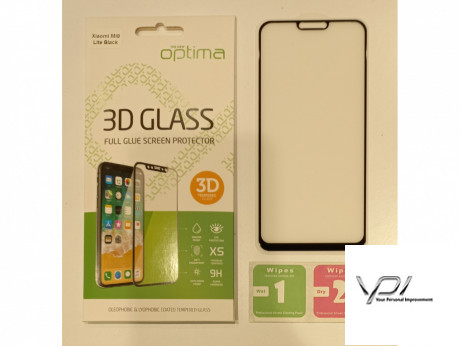 Захисне скло Optima 3D for Xiaomi Mi8 Lite Black