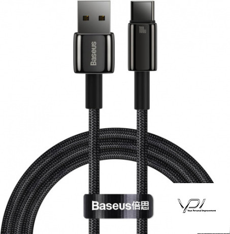 Кабель Baseus Tungsten Gold USB - Type-C 100W/1m (CAWJ000001) (Black)