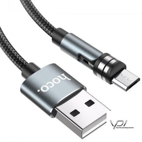 USB Cable Hoco U94 Universal Rotating MicroUSB Black 1.2m