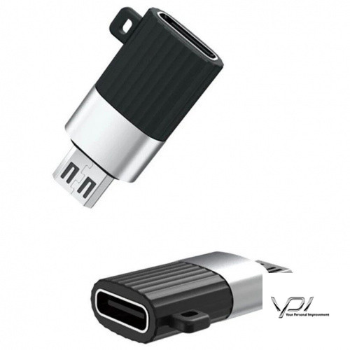 Перехідник XO NB149C MicroUSB - Type-C (Чорний)