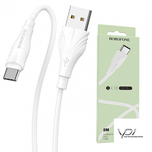 Кабель Borofone BX18 USB - Type-C 2m (Білий)