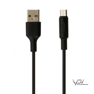 USB Cable Hoco X25 Soarer MicroUSB Black 1m