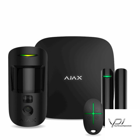 Комплект охранной сигнализации Ajax StarterKit Cam Plus Black