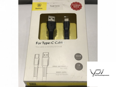 USB Cable Baseus Tough (Type-C) 1m, 2a Black