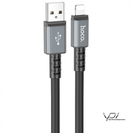 Кабель Hoco X85 Strength USB - Lightning 2.4A/1m (Чорний)