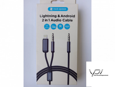 Кабель Audio Lighting Android 2in1