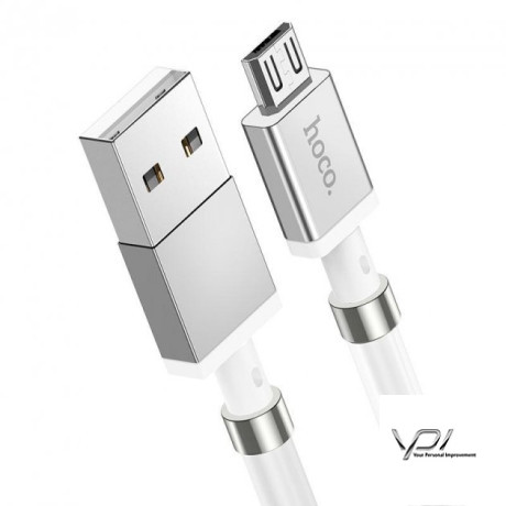 USB Cable Hoco U91 Magic Magnetic MicroUSB White 1m