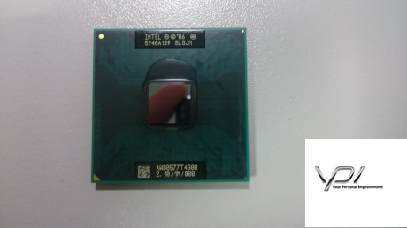 Процесор Intel Pentium T4300, SLGJM, 1 МБ кеш-пам'яті, тактова частота 2,10 ГГц, Socket PGA478, б/в
