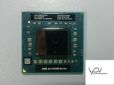 Процесор AMD A6-Series A6-3420M, AM3420DDX43GX, 1x512КБ, 2x4 МБ кеш-пам'яті, тактова частота 1,50 ГГц, Socket FS1, б/в