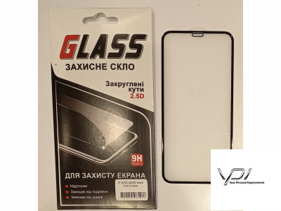 Скло Iphone X/XS (0.3mm) 5D (black) без упаковки