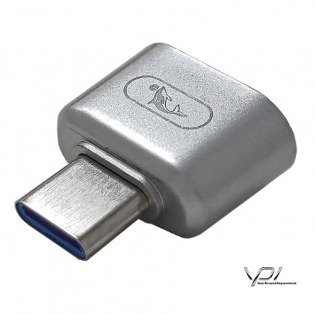 Перехідник SkyDolphin OT05 OTG Type-C - USB 60Mb/s (Сталевий)