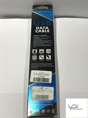 USB Cable iENERGY CA-23, FAST CHARGE 1M, 2A, iPhone