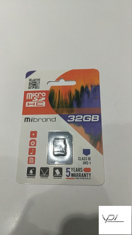 ФЛЕШ КАРТА MICRO-SD Mibrand 32gb Class10 UHS-I (adapter SD)