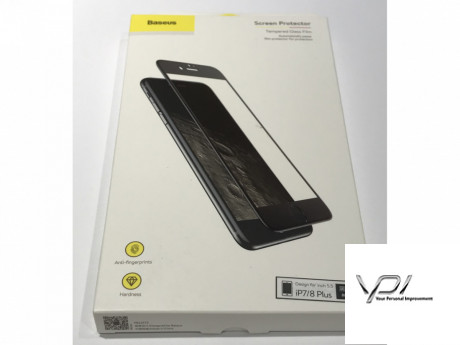 Захисне Скло Baseus Glass iPhone 8+ Soft Edges (black)
