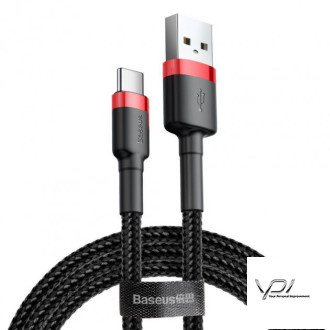 USB Cable Baseus Cafule Type-C (CATKLF-B91) Black/Red 1m