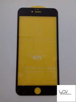 Скло Iphone 6 Plus (0.2mm 6D) (black) (XS)