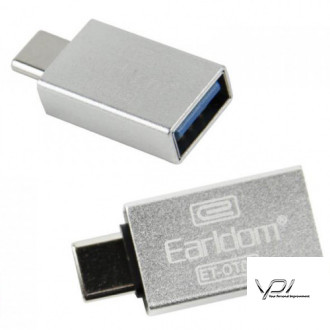 Перехідник Earldom ET-OT06 OTG USB - Type-C (Сталевий)