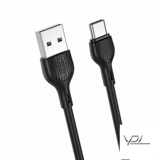 Кабель XO NB200 USB - Type-C 2.1A/1m (Чорний)