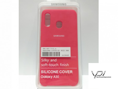 Silicone Case for Samsung A30 Red (14)