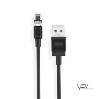 Кабель XO NB187 PVC Magnetic USB - Lightning 2.1A/1m (Чорний)