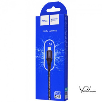 USB Cable Hoco X50 Excellent Lightning Black 1m