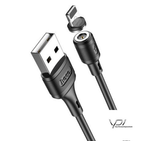 Кабель Hoco X52 Sereno magnetic USB - Lightning 2.4A/1m (Чорний)